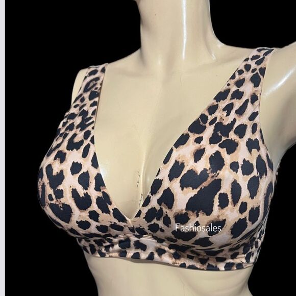 Victoria’s Secret Supersoft Unlined lounge Wireless bralette Bra animal print - Picture 3 of 4